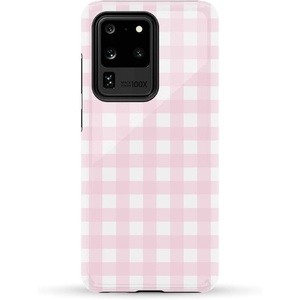 image:imageCasely Galaxy S20 Ultra Case  XOXO  Candy Hearts  Essential Slim DualLayer Protective DesignPink Plaid  Sunday Best