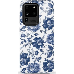 image:imageCasely Galaxy S20 Ultra Case  XOXO  Candy Hearts  Essential Slim DualLayer Protective DesignRose to Fame  Blue  White Rose Floral