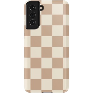 image:imageCasely Galaxy S21 Case  Nantucket Cottage  Blue Hydrangea  Essential Slim DualLayer Protective DesignFit Check  Neutral Checkerboard