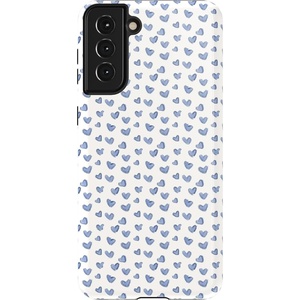 image:imageCasely Galaxy S21 Case  Nantucket Cottage  Blue Hydrangea  Essential Slim DualLayer Protective DesignLovebug  Blue Hearts