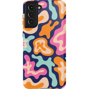 image:imageCasely Galaxy S21 Case  Nantucket Cottage  Blue Hydrangea  Essential Slim DualLayer Protective DesignMidnight Color Splash  Abstract Retro
