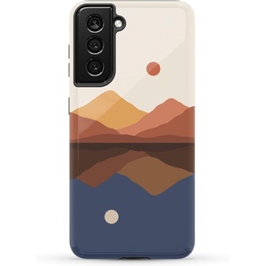 image:imageCasely Galaxy S21 Case  Nantucket Cottage  Blue Hydrangea  Essential Slim DualLayer Protective DesignOpposites Attract  Day  Night Mountains