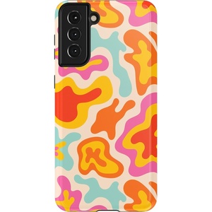 image:imageCasely Galaxy S21 Case  Nantucket Cottage  Blue Hydrangea  Essential Slim DualLayer Protective DesignTropical Color Splash  Abstract Retro