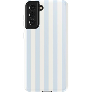 image:imageCasely Galaxy S21 Plus Case  Ride The Wave  Pastel Rainbow Lined  Essential Slim DualLayer Protective DesignBlue Stripes  Sunday Best