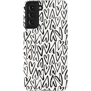 image:imageCasely Galaxy S21 Plus Case  Ride The Wave  Pastel Rainbow Lined  Essential Slim DualLayer Protective DesignHeart Throb  Endless Hearts