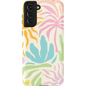 image:imageCasely Galaxy S21 Plus Case  Ride The Wave  Pastel Rainbow Lined  Essential Slim DualLayer Protective DesignPura Vida  Oasis