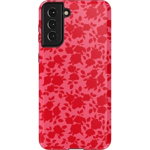 image:imageCasely Galaxy S21 Plus Case  Ride The Wave  Pastel Rainbow Lined  Essential Slim DualLayer Protective DesignRose Garden  Red Aesthetic
