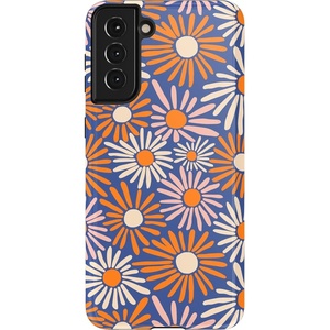 image:imageCasely Galaxy S21 Plus Case  Ride The Wave  Pastel Rainbow Lined  Essential Slim DualLayer Protective DesignSpring Forward  Daisy Floral