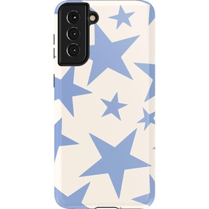 image:imageCasely Galaxy S21 Plus Case  Ride The Wave  Pastel Rainbow Lined  Essential Slim DualLayer Protective DesignStars Align  Blue  White Stars