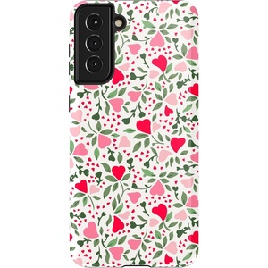 image:imageCasely Galaxy S21 Plus Case  Ride The Wave  Pastel Rainbow Lined  Essential Slim DualLayer Protective DesignVines of Love  Floral Heart