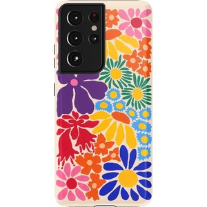 image:imageCasely Galaxy S21 Ultra Case  Opposites Attract  Day amp Night Mountains  Essential Slim DualLayer Protective DesignFlower Patch  MultiColor Floral