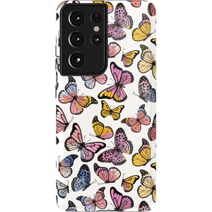 image:imageCasely Galaxy S21 Ultra Case  Opposites Attract  Day amp Night Mountains  Essential Slim DualLayer Protective DesignFree Spirit  Rainbow Butterfly