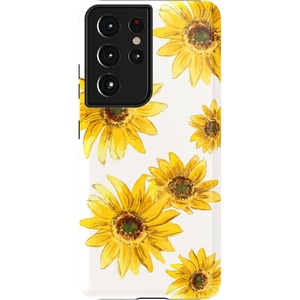 image:imageCasely Galaxy S21 Ultra Case  Opposites Attract  Day amp Night Mountains  Essential Slim DualLayer Protective DesignGolden Garden  Yellow Sunflower
