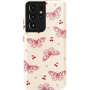 image:imageCasely Galaxy S21 Ultra Case  Opposites Attract  Day amp Night Mountains  Essential Slim DualLayer Protective DesignHeart Flutters  Butterfly