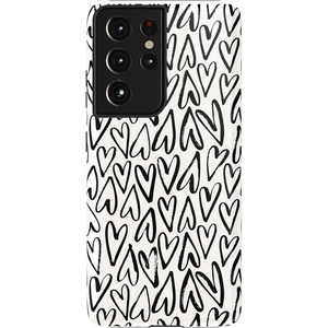 image:imageCasely Galaxy S21 Ultra Case  Opposites Attract  Day amp Night Mountains  Essential Slim DualLayer Protective DesignHeart Throb  Endless Hearts