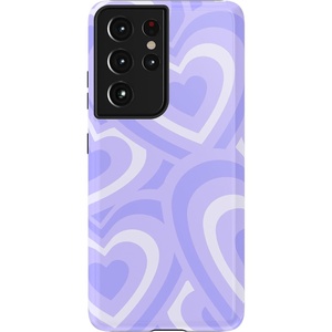 image:imageCasely Galaxy S21 Ultra Case  Opposites Attract  Day amp Night Mountains  Essential Slim DualLayer Protective DesignLove Song  Lavender Heart