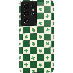 image:imageCasely Galaxy S21 Ultra Case  Opposites Attract  Day amp Night Mountains  Essential Slim DualLayer Protective DesignLucky You  Shamrock