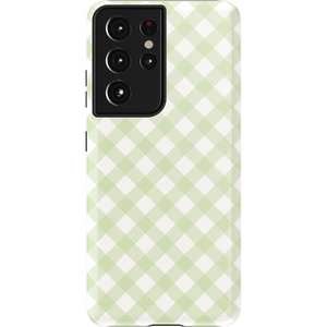image:imageCasely Galaxy S21 Ultra Case  Opposites Attract  Day amp Night Mountains  Essential Slim DualLayer Protective DesignMint Lattice  Sunday Best