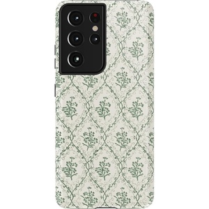 image:imageCasely Galaxy S21 Ultra Case  Opposites Attract  Day amp Night Mountains  Essential Slim DualLayer Protective DesignSage Tapestry  Floral Vines