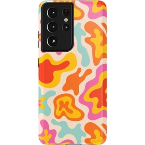 image:imageCasely Galaxy S21 Ultra Case  Opposites Attract  Day amp Night Mountains  Essential Slim DualLayer Protective DesignTropical Color Splash  Abstract Retro