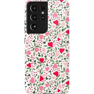 image:imageCasely Galaxy S21 Ultra Case  Opposites Attract  Day amp Night Mountains  Essential Slim DualLayer Protective DesignVines of Love  Floral Heart