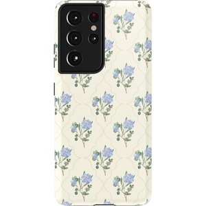 image:imageCasely Galaxy S21 Ultra Case  Opposites Attract  Day amp Night Mountains  Essential Slim DualLayer Protective DesignVintage Garden  Blue Hydrangea