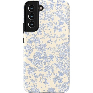 image:imageCasely Galaxy S22 Case  Blush Garden  Floral Doodle  Essential Slim DualLayer Protective DesignCupids Canvas  Periwinkle Floral