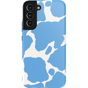 image:imageCasely Galaxy S22 Case  Blush Garden  Floral Doodle  Essential Slim DualLayer Protective DesignCurrent MOOd  Light Blue Cow Print