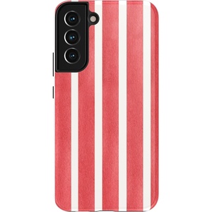 image:imageCasely Galaxy S22 Case  Blush Garden  Floral Doodle  Essential Slim DualLayer Protective DesignEast Coast Summer  Red Stripes