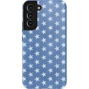 image:imageCasely Galaxy S22 Plus Case  Current Mood  Cow Print  Essential Slim DualLayer Protective DesignCoastal Blues  Denim Stars