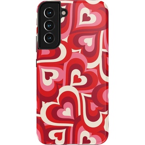 image:imageCasely Galaxy S22 Plus Case  Current Mood  Cow Print  Essential Slim DualLayer Protective DesignLove Song Remix  Ombre Hearts
