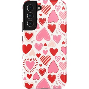 image:imageCasely Galaxy S22 Plus Case  Current Mood  Cow Print  Essential Slim DualLayer Protective DesignLove Struck  Heart Stickers