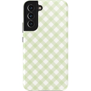 image:imageCasely Galaxy S22 Plus Case  Current Mood  Cow Print  Essential Slim DualLayer Protective DesignMint Lattice  Sunday Best