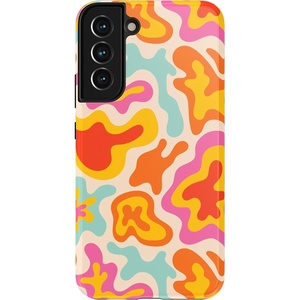 image:imageCasely Galaxy S22 Plus Case  Current Mood  Cow Print  Essential Slim DualLayer Protective DesignTropical Color Splash  Abstract Retro
