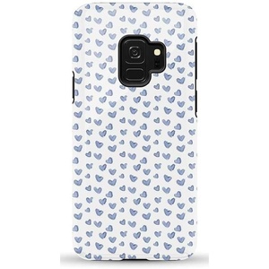 image:imageCasely Galaxy S9 Case  Leaf Me Alone  Green Floral Print  Essential Slim DualLayer Protective DesignLovebug  Blue Hearts