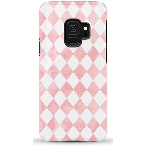 image:imageCasely Galaxy S9 Case  Leaf Me Alone  Green Floral Print  Essential Slim DualLayer Protective DesignQueen of Diamonds  Pink Watercolor
