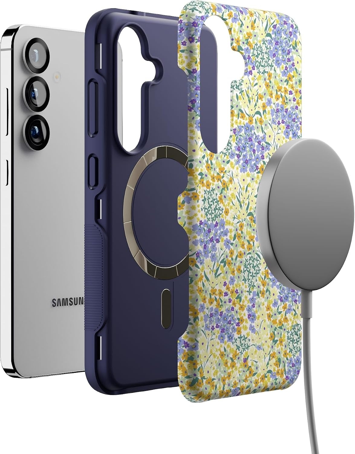 image:imageCasely Galaxy S25 Case  Pura Vida  Coastal Checkers  Bold Protective Design  Compatible with MagSafeDream Garden  Cottagecore