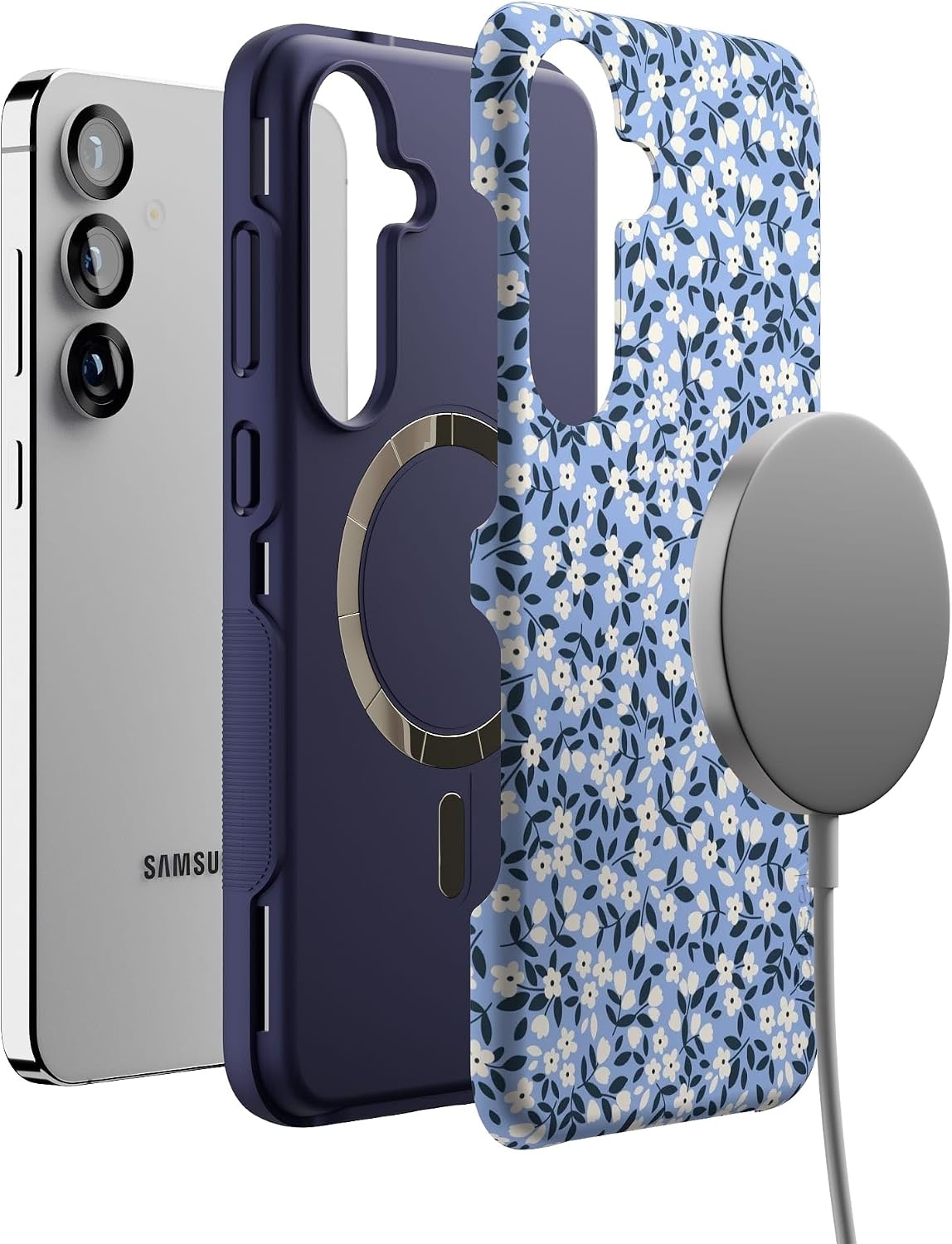 image:imageCasely Galaxy S25 Plus Case  Chateau Pups  French Dog  Bold Protective Design  Compatible with MagSafePicking Daisies  Cottagecore