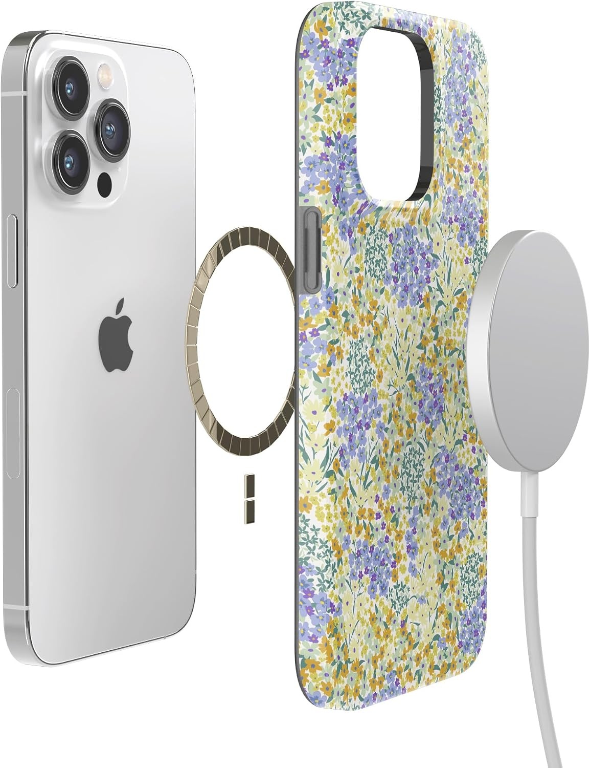 image:imageCasely iPhone 14 Pro Max Case  Art of Chaos  Grateful Dead Skull  Compatible with MagSafe  Classic Ultra Slim DesignDream Garden  Cottagecore