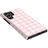 image:imageCasely Galaxy S22 Ultra Case  Cupids Canvas  Periwinkle Floral  Essential Slim DualLayer Protective DesignPink Plaid  Sunday Best