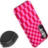 image:imageCasely Galaxy S23 Plus Case  Amalfi Aperitivo  Dolce Vita  Essential Slim DualLayer Protective DesignVibe Check  Pink Checkerboard