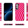 image:imageCasely Galaxy S23 Plus Case  Amalfi Aperitivo  Dolce Vita  Essential Slim DualLayer Protective DesignVibe Check  Pink Checkerboard