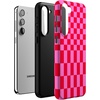 image:imageCasely Galaxy S23 Plus Case  Amalfi Aperitivo  Dolce Vita  Essential Slim DualLayer Protective DesignVibe Check  Pink Checkerboard