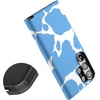 image:imageCasely Galaxy S23 Ultra Case  Fit Check  Neutral Checkerboard  Essential Slim DualLayer Protective DesignCurrent MOOd  Light Blue Cow Print