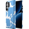 image:imageCasely Galaxy S23 Ultra Case  Fit Check  Neutral Checkerboard  Essential Slim DualLayer Protective DesignCurrent MOOd  Light Blue Cow Print