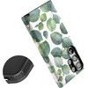 image:imageCasely Galaxy S23 Ultra Case  Fit Check  Neutral Checkerboard  Essential Slim DualLayer Protective DesignLeaf Me Alone  Green Floral Print