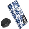 image:imageCasely Galaxy S23 Ultra Case  Fit Check  Neutral Checkerboard  Essential Slim DualLayer Protective DesignRose to Fame  Blue  White Rose Floral