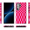 image:imageCasely Galaxy S23 Ultra Case  Fit Check  Neutral Checkerboard  Essential Slim DualLayer Protective DesignVibe Check  Pink Checkerboard