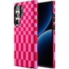 image:imageCasely Galaxy S23 Ultra Case  Fit Check  Neutral Checkerboard  Essential Slim DualLayer Protective DesignVibe Check  Pink Checkerboard