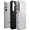 image:imageCasely Galaxy S24 Case  Pura Vida  Coastal Checkers  Essential Slim DualLayer Protective DesignCupids Canvas  Periwinkle Floral
